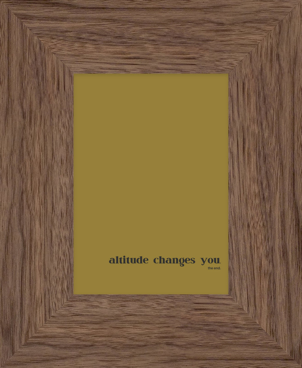 altitude changes everything.