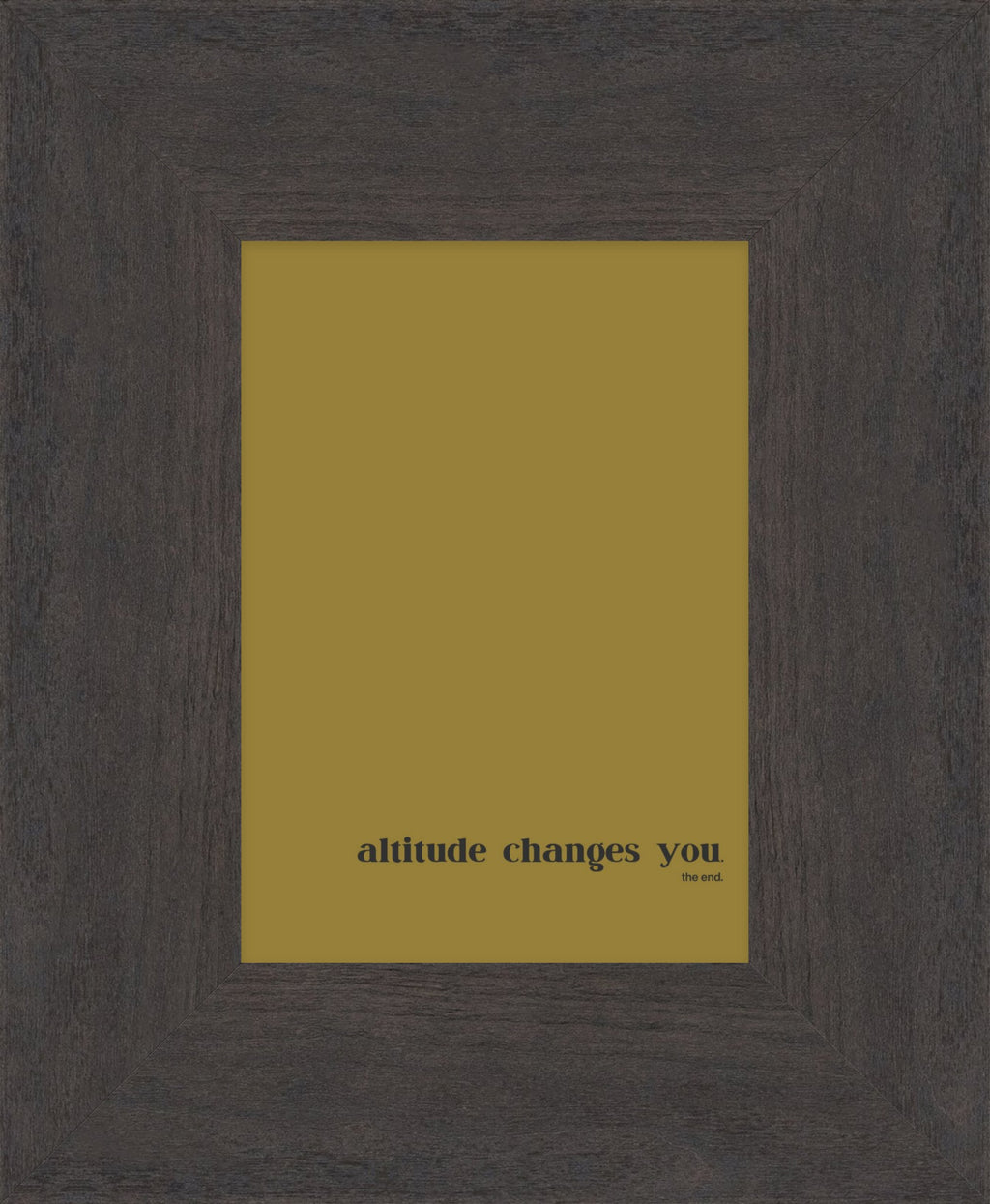 altitude changes everything.